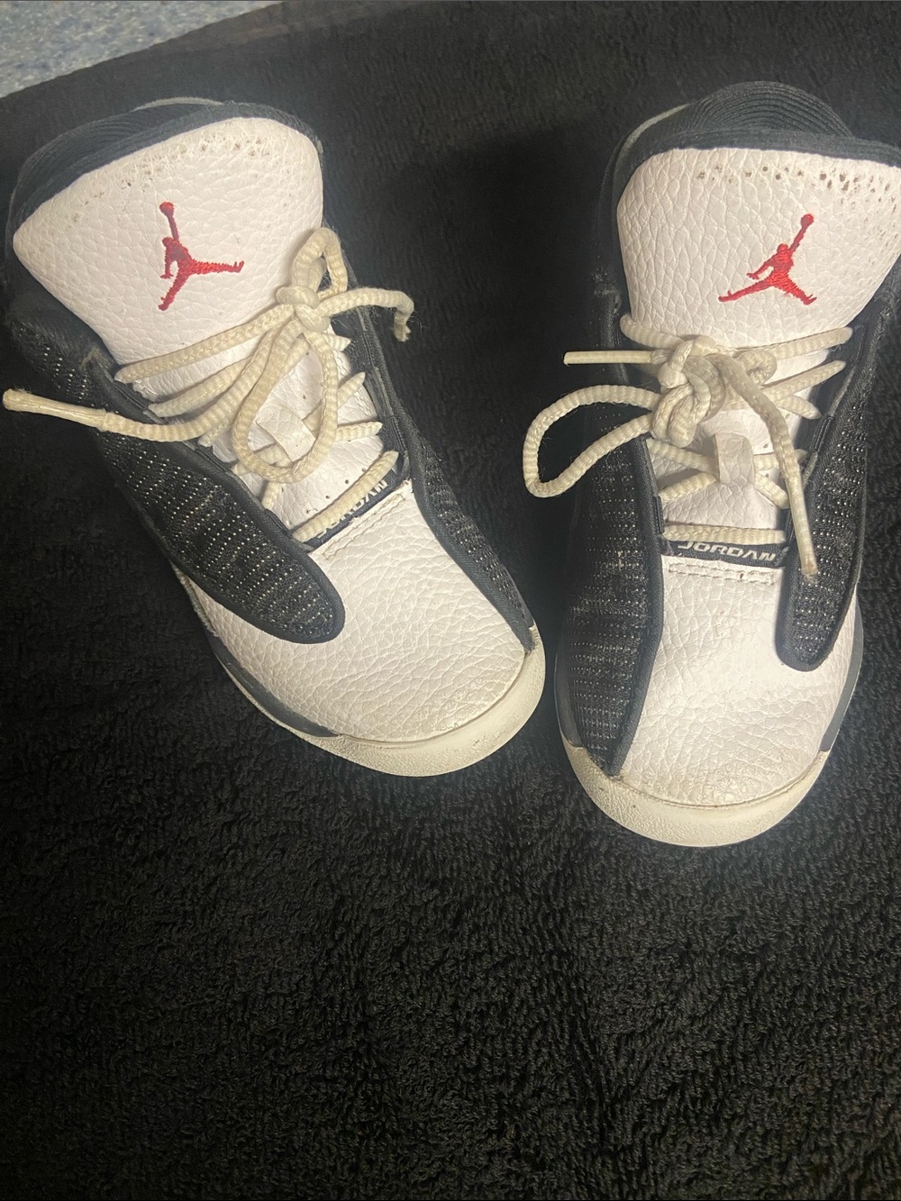 Jordan Kids Sneakers - White, Black & Red Accents